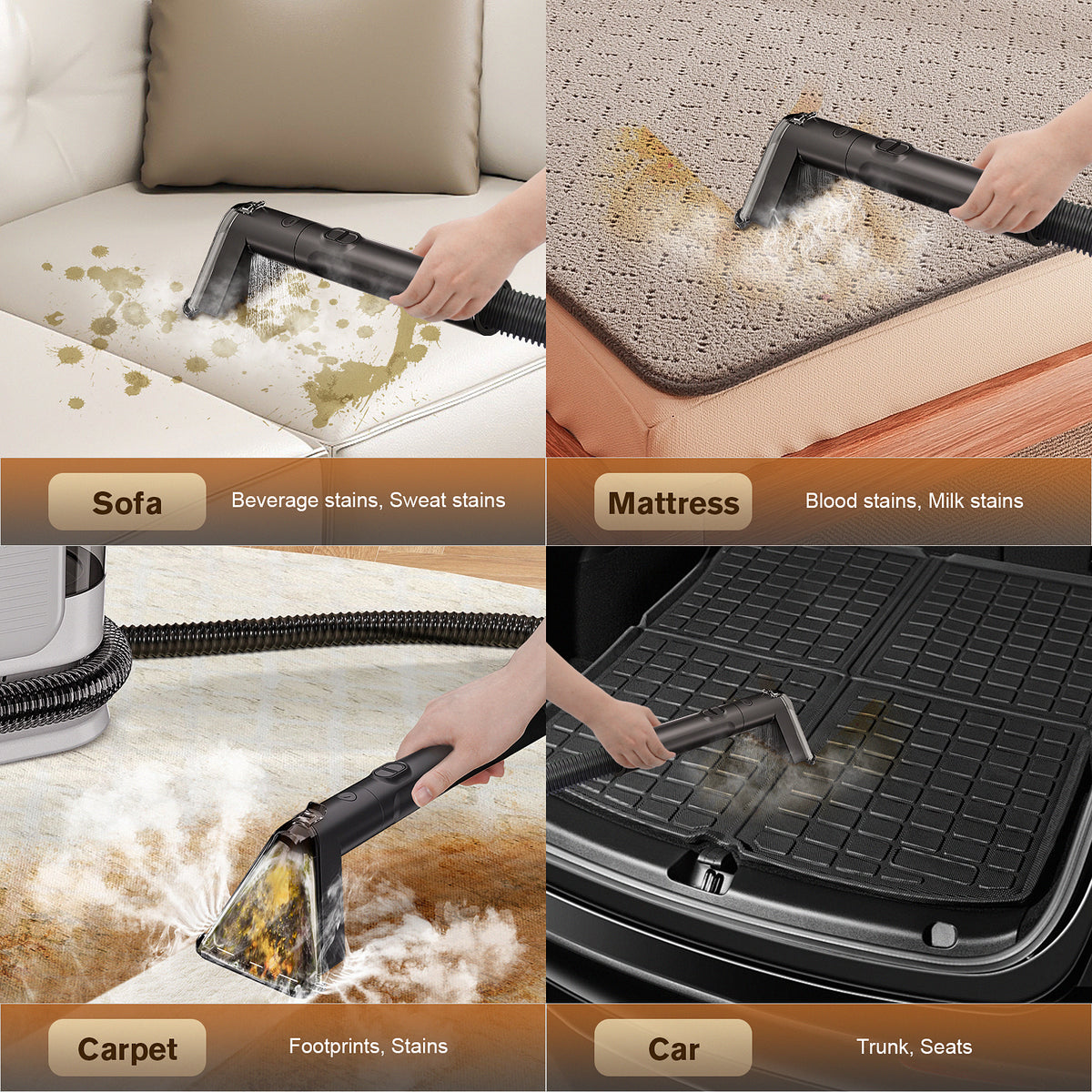 Spray, brush and suction — one pass